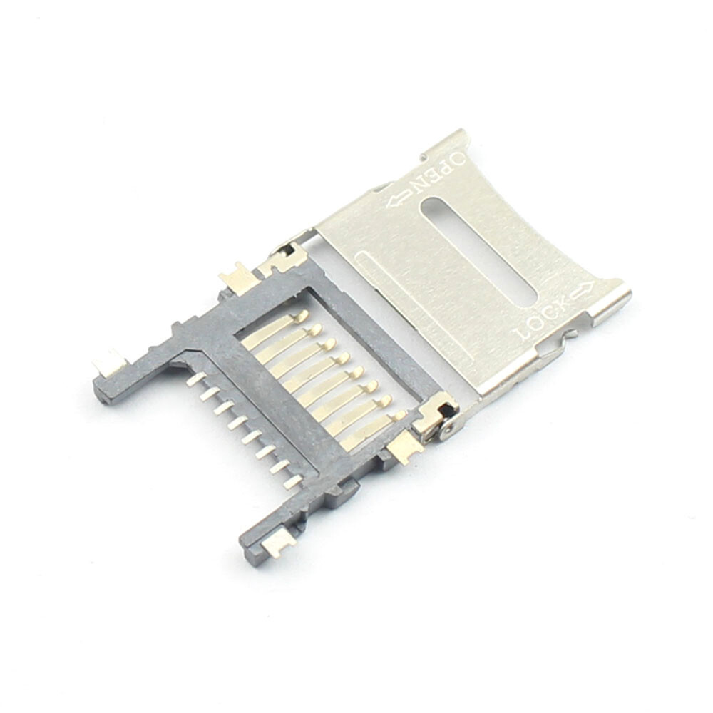 10Pcs TransFlash TF Micro SD Card Socket 8 Pin Connector Fold Clamshell Flip
