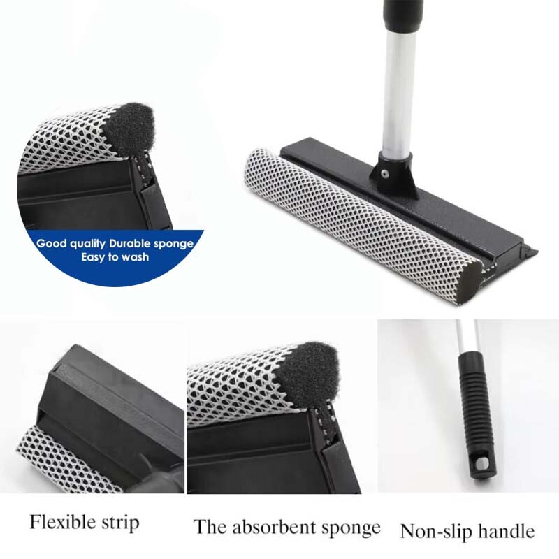 Handle Windshield Squeegee Scraper Wiper Double Surface Cleaner Car Window Brush