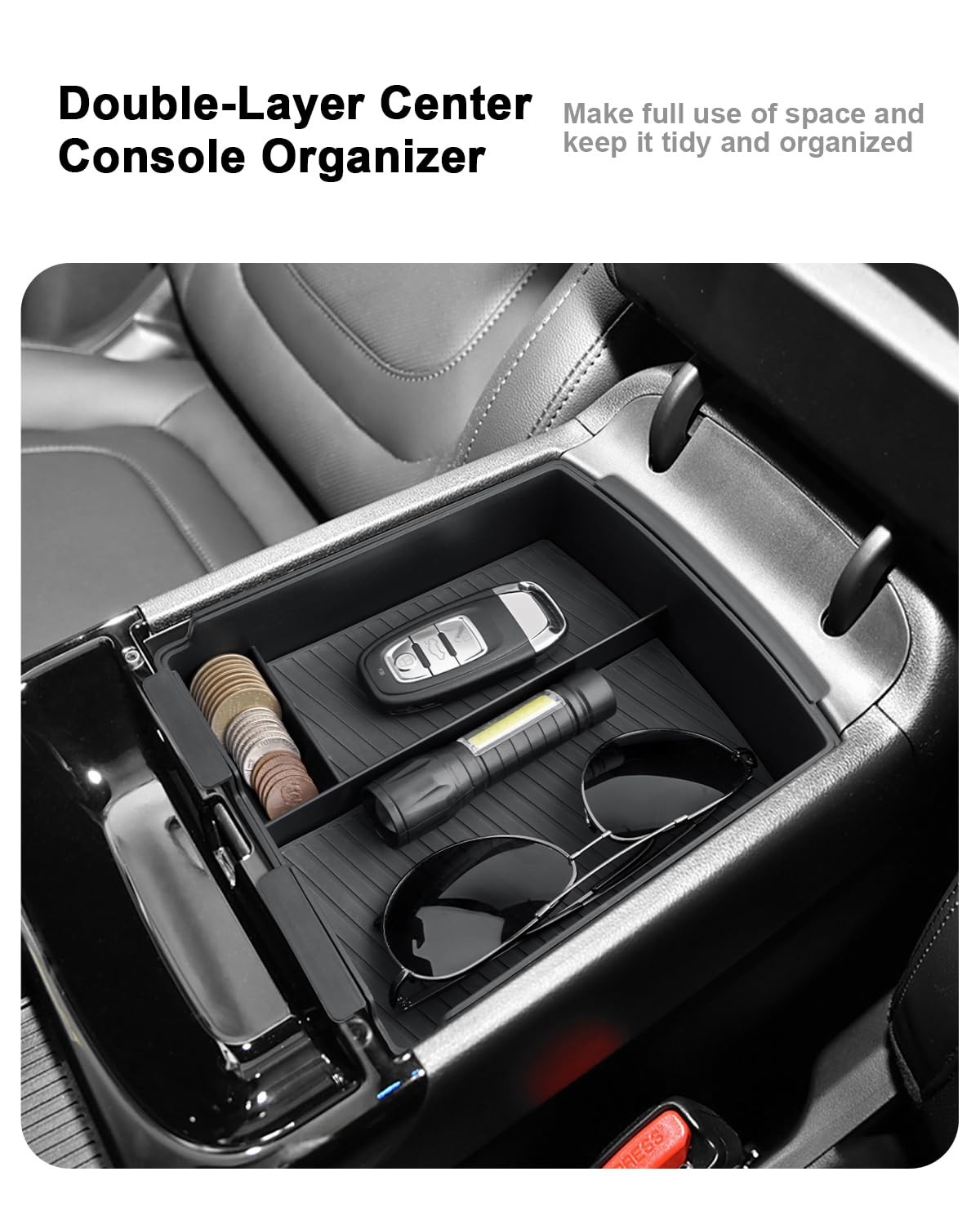 2026 Tucson Center Console Organizer Set DoubleLayer Armrest & Tray