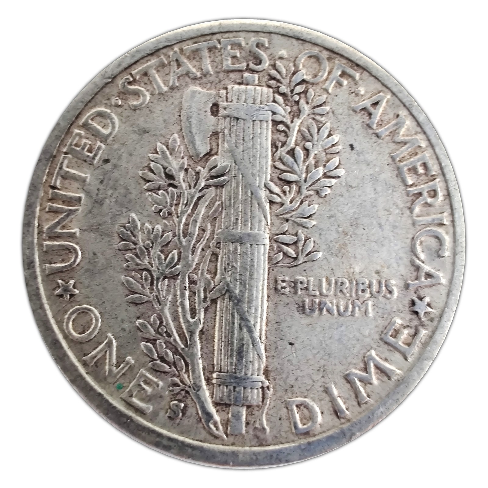 1938-S Mercury Dime VF Very Fine 90% Silver