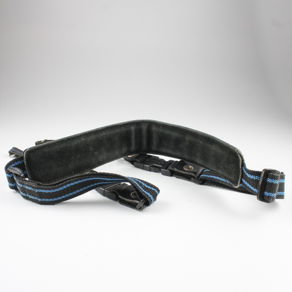 Nifco Padded Black/Blue Nylon/Suede - Camera Neck Strap w/Quick Release