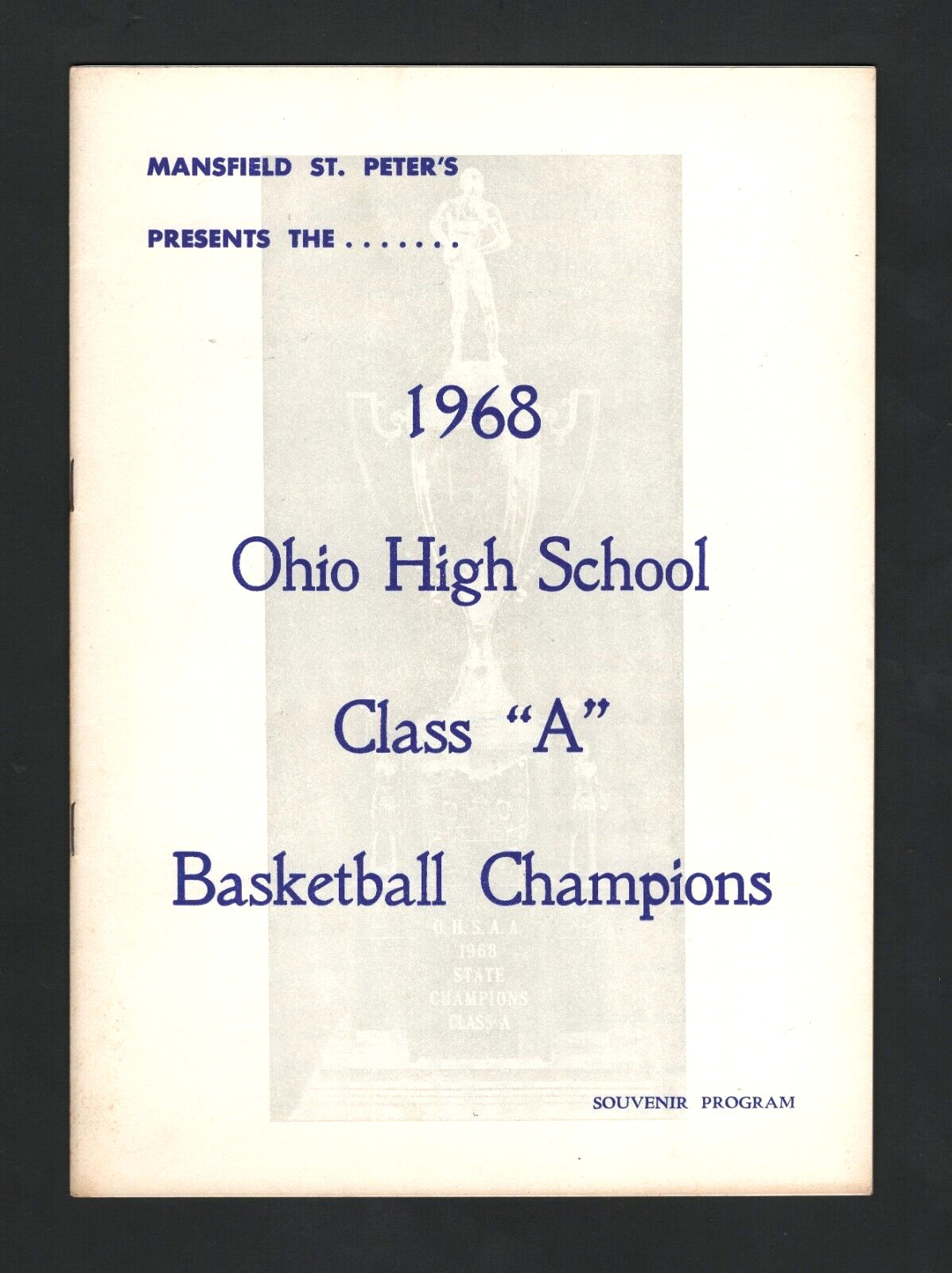 1968 Ohio High School Class A Basketball Championship Program  #M1635