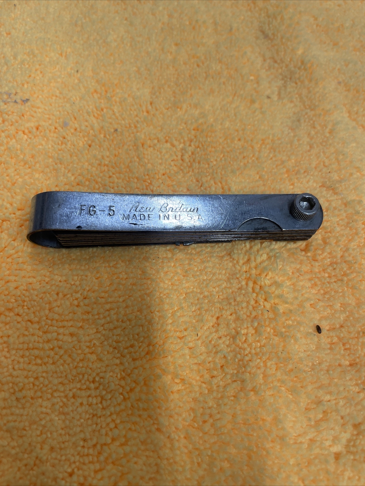 Vintage New Britain FG-5 Feeler Gauge Swedish Steel Made in USA