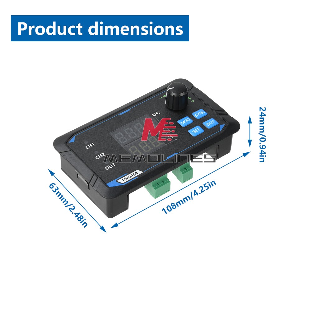 1Hz-150kHz PWM Pulse Frequency Duty Cycle Adjustable Module Signal Generator