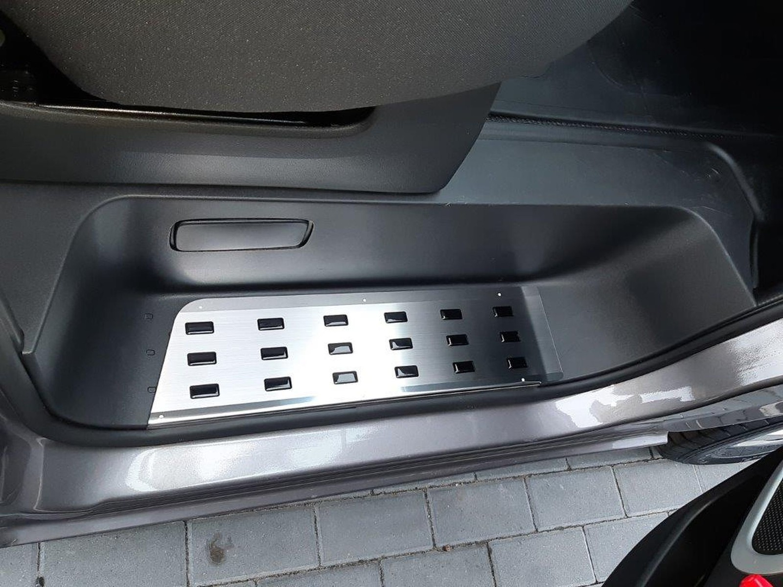 Fiat Talento 2016-2021 Black Silver Front Inner Step Covers