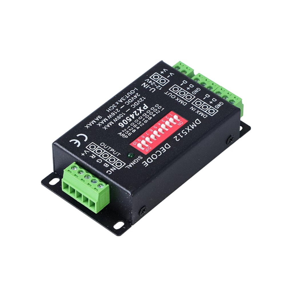 PX24506 DMX512  Driver DMX512 3CH X 3A Amplifier 108W-216W12V 24V DC LED4166