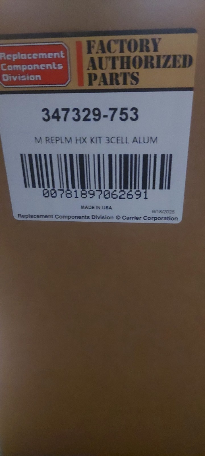 Carrier Primary Heat Exchanger