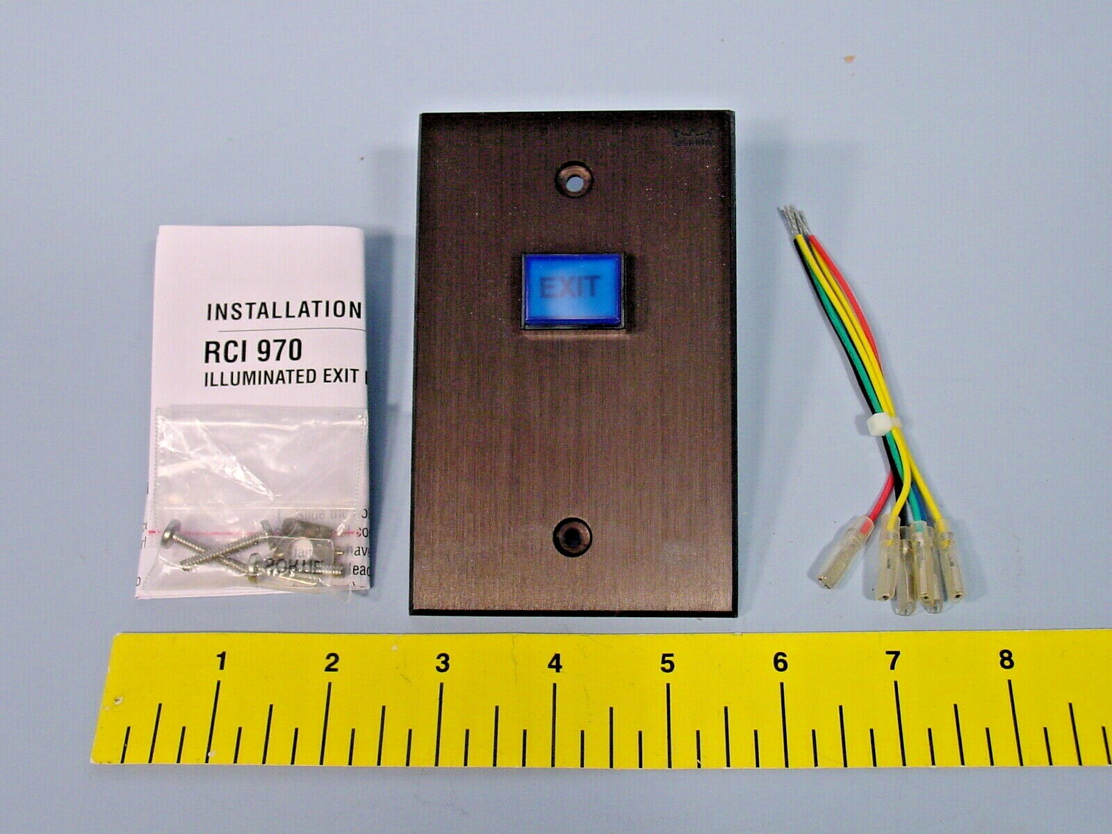 *RCI 970-MO-24x40 Tamper-Resistant Illuminated Exit Button