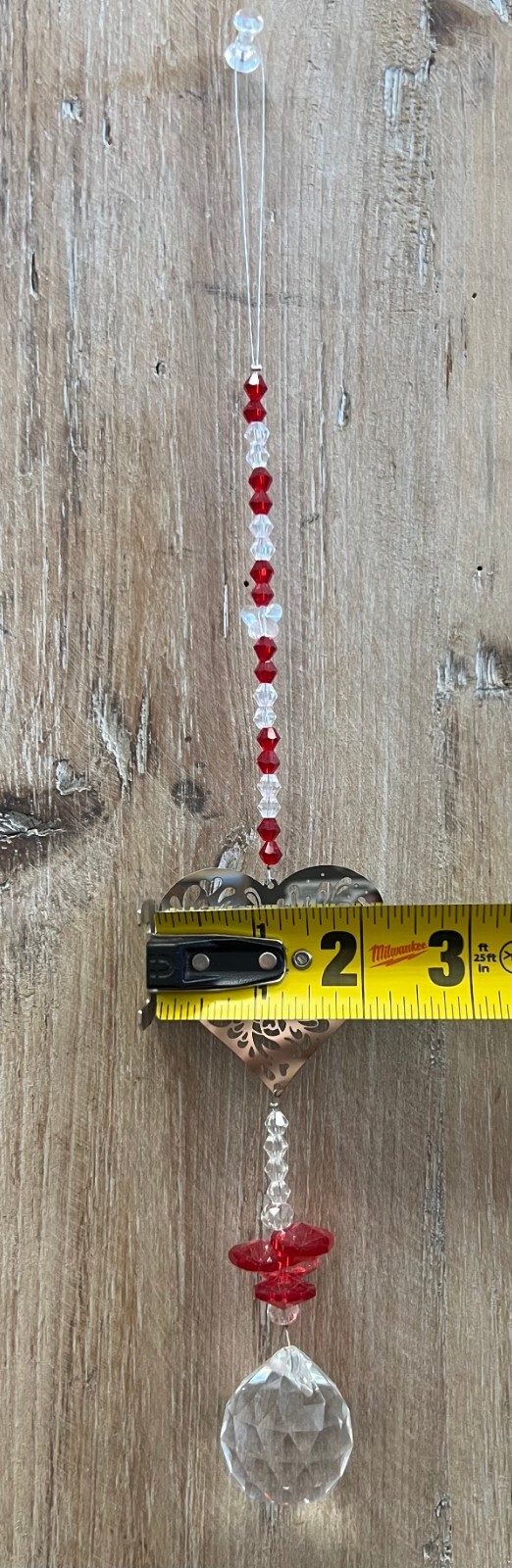 Heart Metal Suncatcher 13.5" x 2.25"
