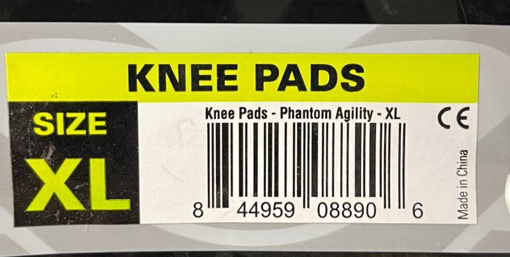 NEW Valken Phantom Agility Knee Pads - Black - X-Large
