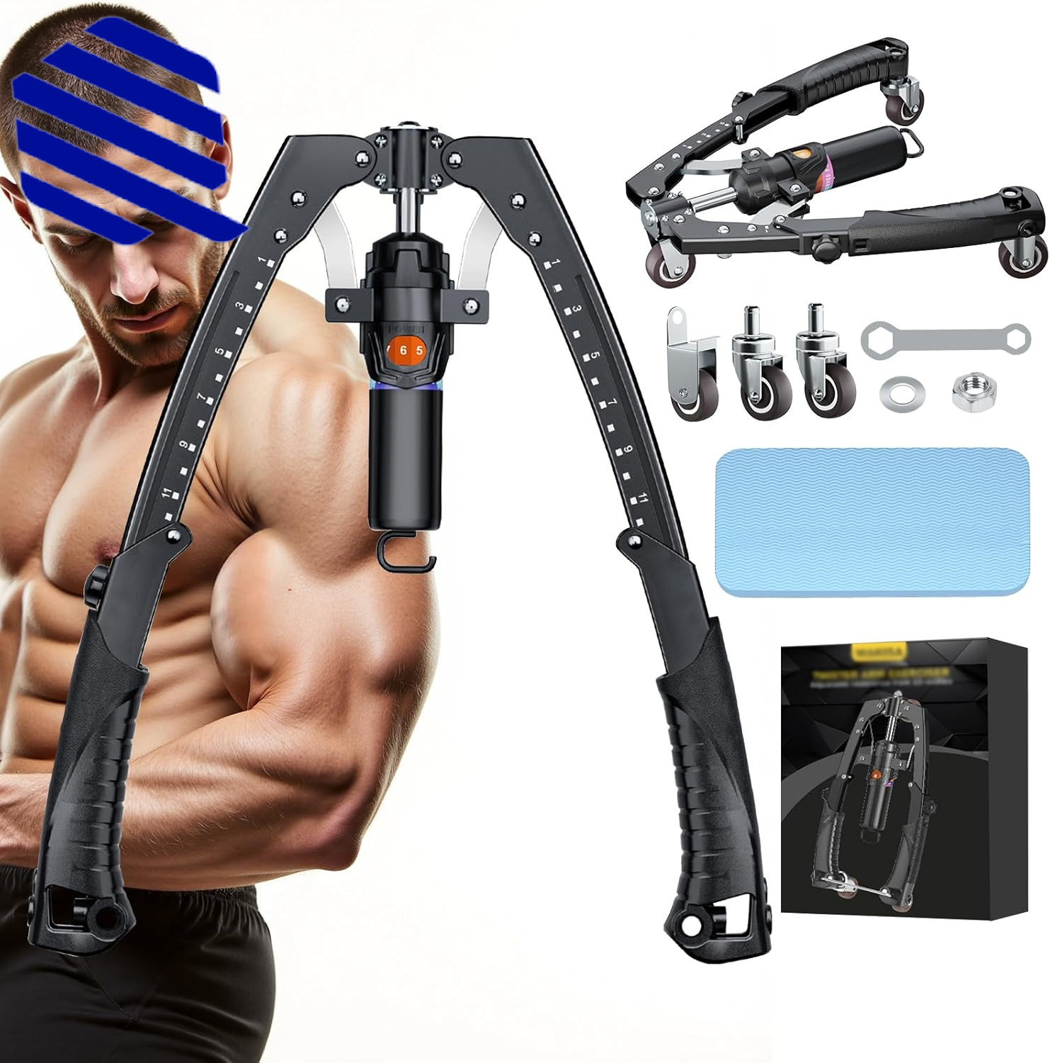 Twister Arm Trainer 3 in 1 Hydraulic Power Chest Workout Equipment with Ab NEW