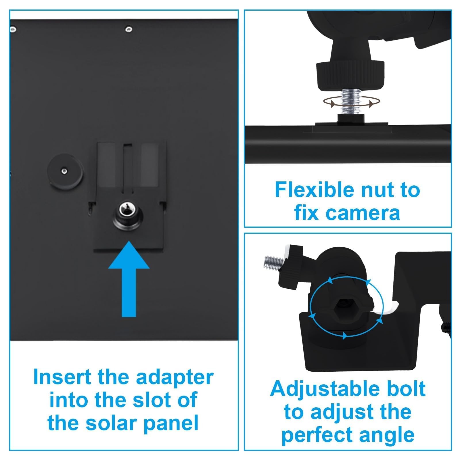 Oungy 4 Pack Solar Panel Gutter Mount For Ring Arlo Blink Solar Panels No-Drill