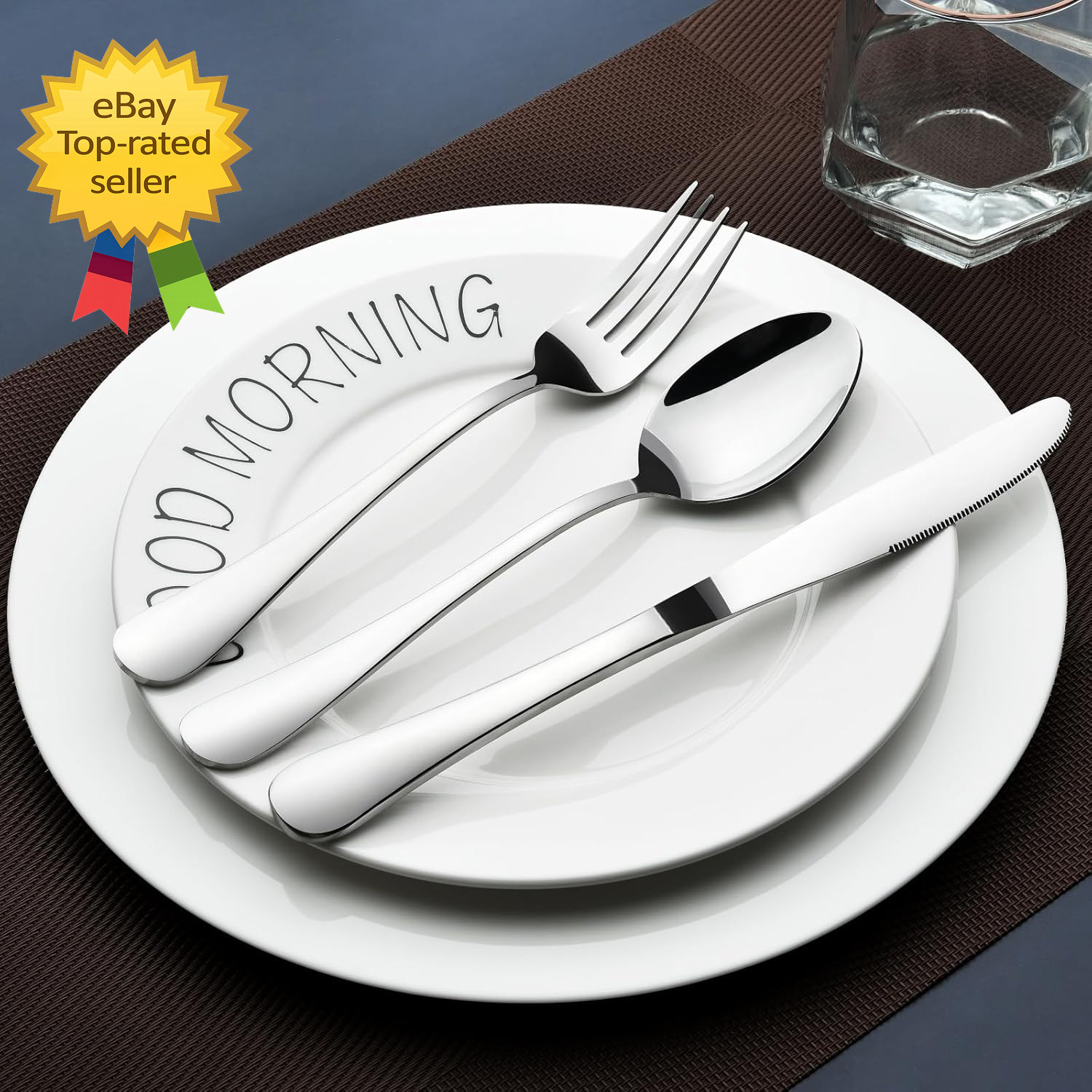 48Pcs Silverware Set for 8 Stainless Steel Flatware set Cutlery Utensil Kitchen
