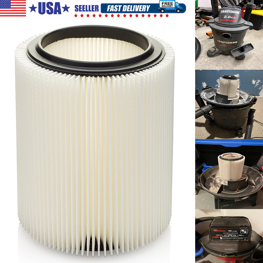 Replacement Shop Vac Filter for Sears Craftsman 5+ 6 8 12 16 gallon Wet Dry Vac