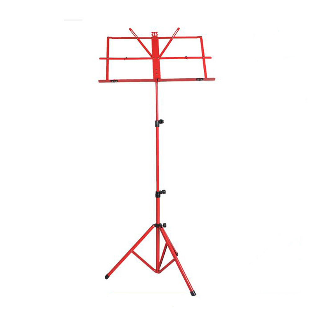 Hot Red Sturdy Folding Music Stand w Carrying Bag Adjustable Strong