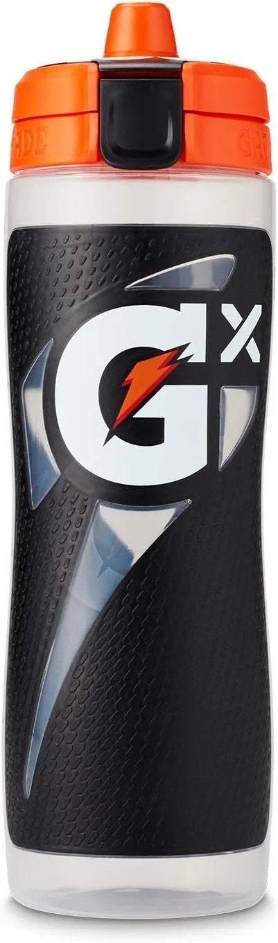 Gatorade GX Hydration System Non-Slip Sports Squeeze Bottle 30oz. Black