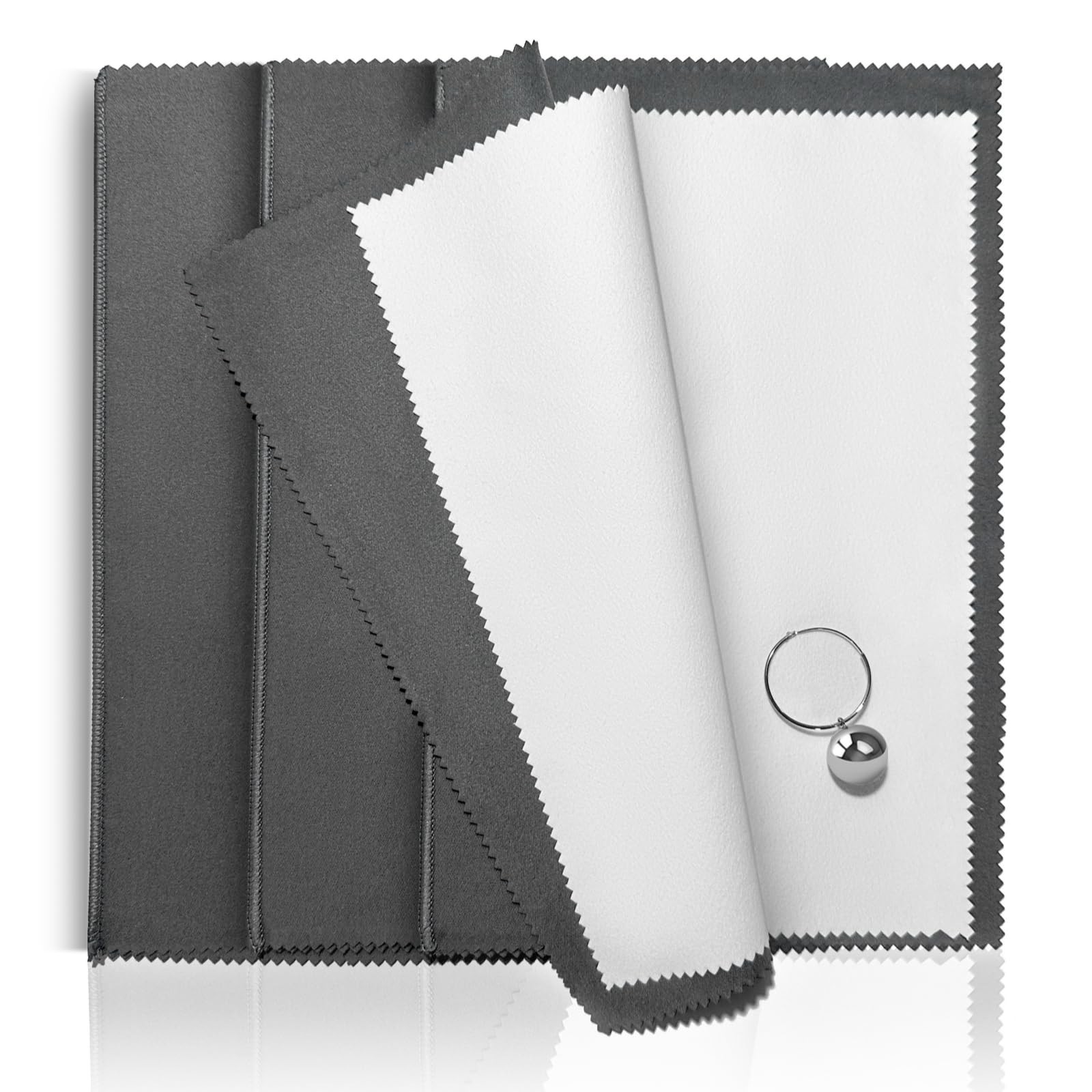 3PCS Silver Polishing Cloth, 11'' x 14'' X-Large PremiumJewelry Cleaning Clot...