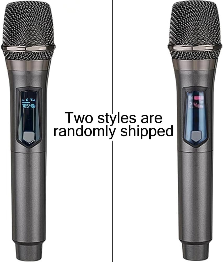 Rechargeable Fixed Frequency Wireless Dual Microphone,Handheld Dynamic Mic