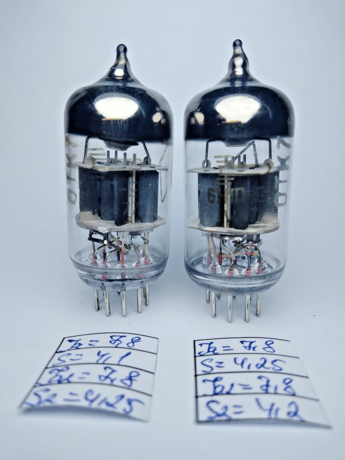 2 pcs NEW 6N1P-EV /6Н1П-ЕВ Voshod Tubes  Same Date 04.1977 , Matched Pair