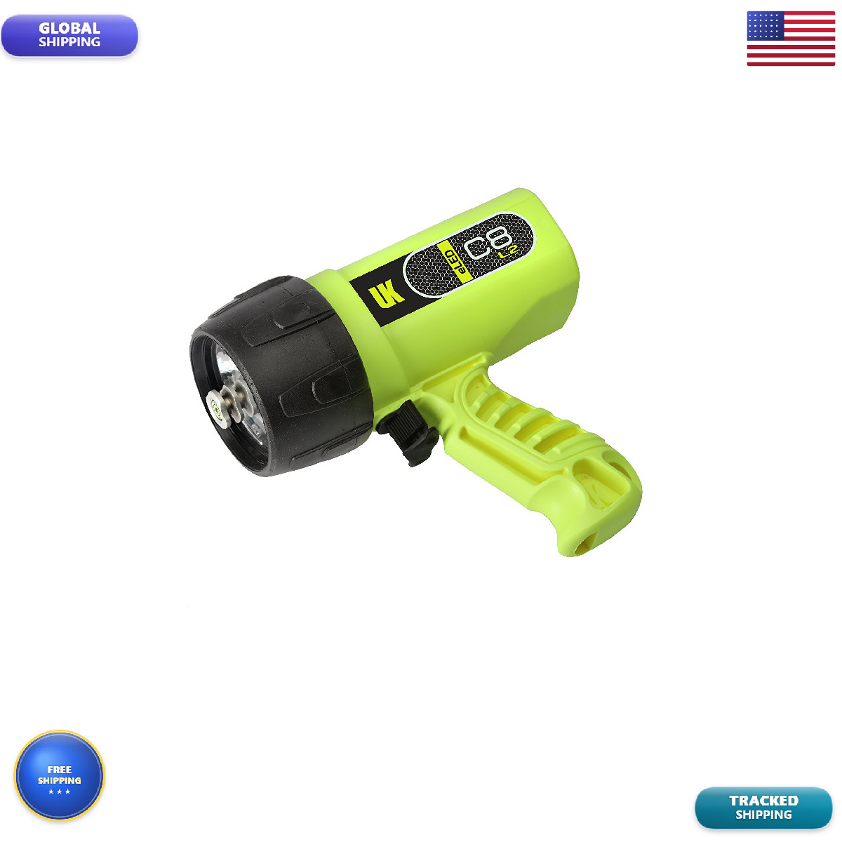Underwater Kinetics C8 Eled L2 Dive Light Safety Yellow
