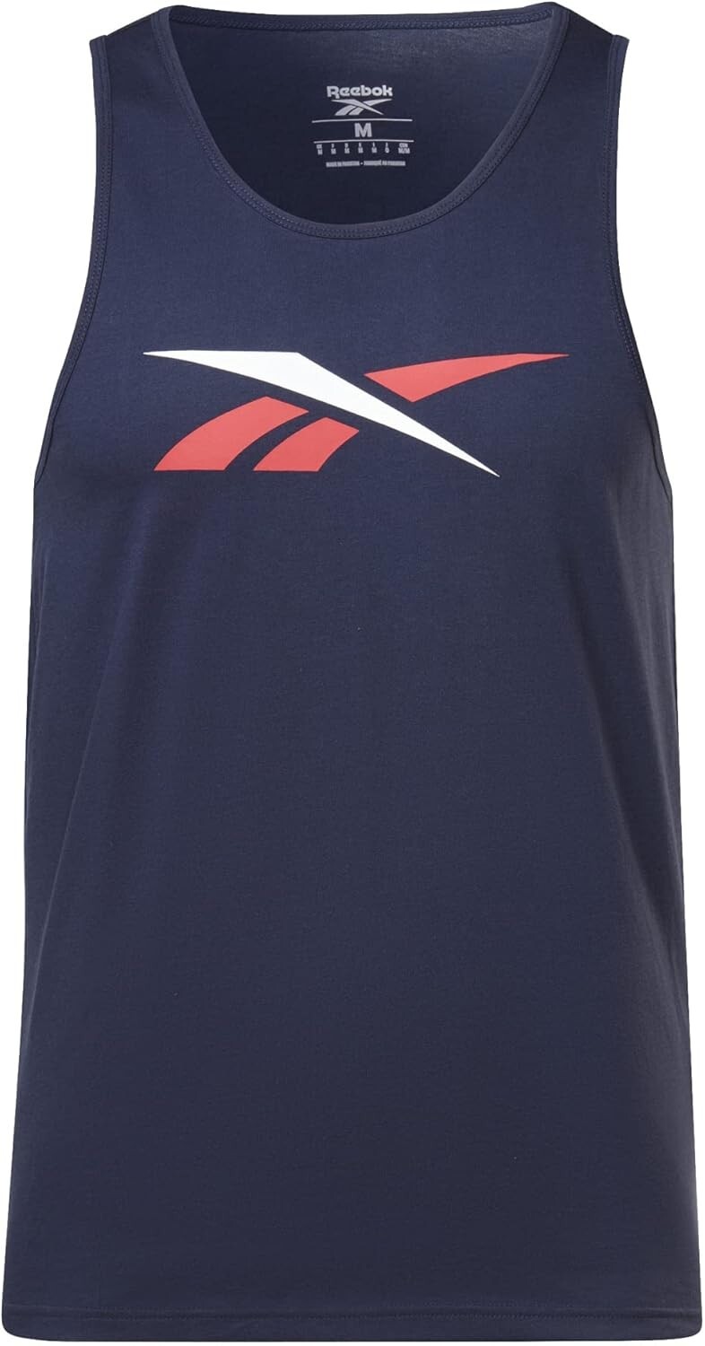 Reebok Men's Standard Graphic Series Tank Shirt, Vector Navy, XL