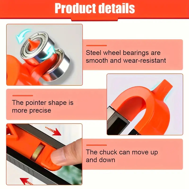 Profile Scribing Ruler Contour Gauge with Lock - Precise Scribe Tool Woodworking