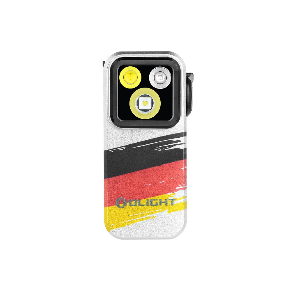 Olight Oclip Pro Bundesflagge Clip on, Floodlight Spotlight/Red Light, 500L