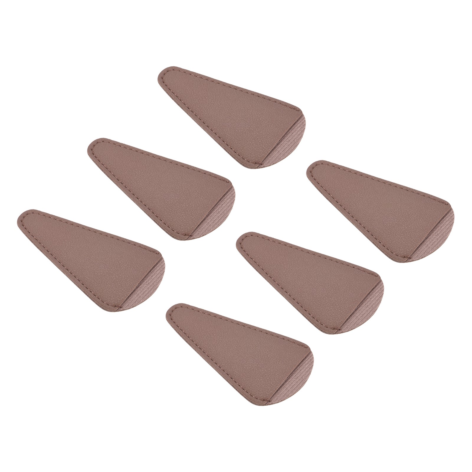 6Pcs 4"x2.2" PU Leather Scissors Sheath Scissor Cover Protector, Purple Brown