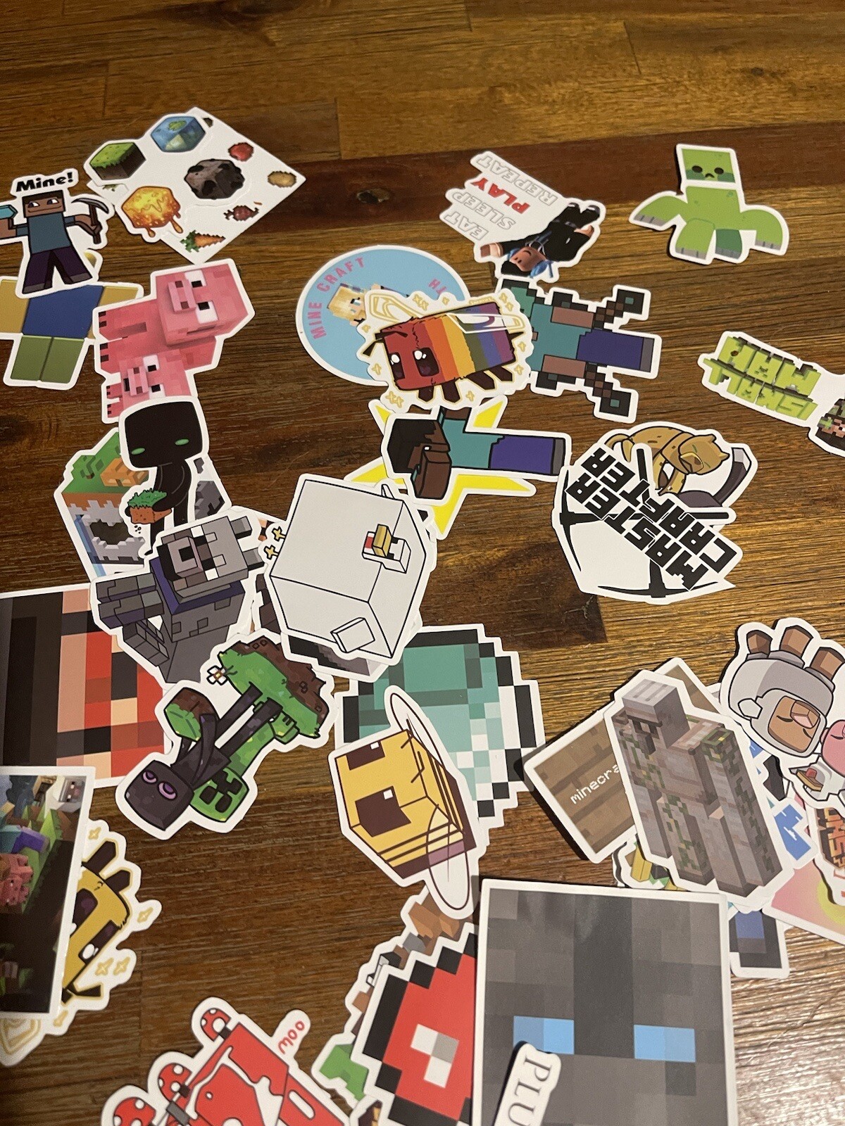Set of 100 Minecraft Theme Sticker Decals Various
