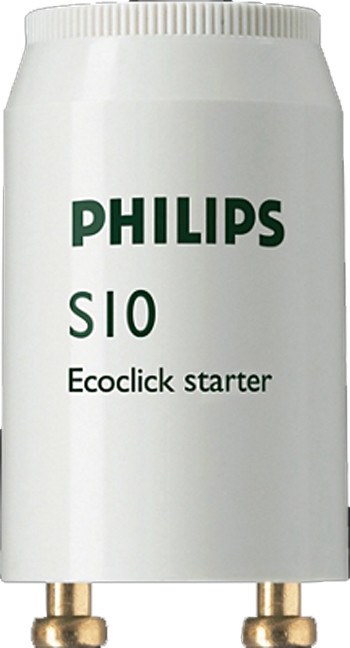 2 Pack - Fluorescent Lamp Starters Philips S10 4-65 Watt 220-240V - Eco-friendly