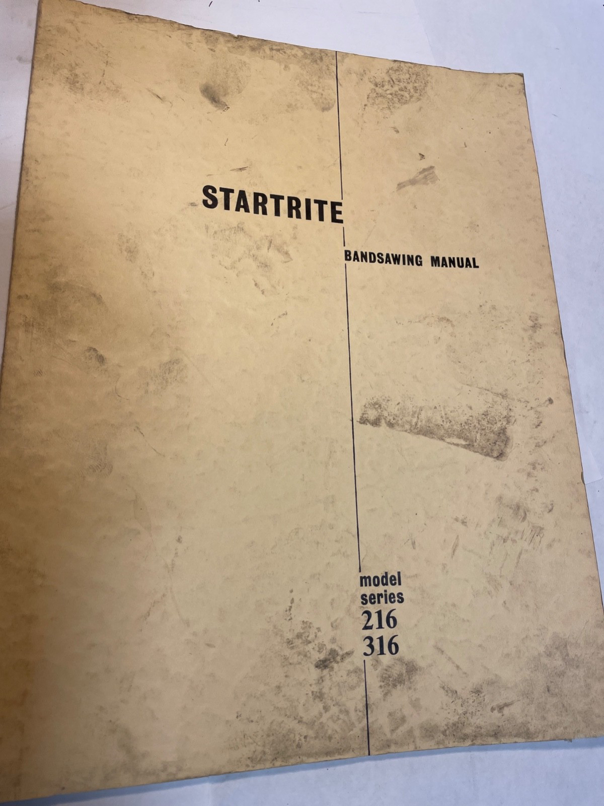 Startrite No.s 216 & 316 Bandsawing  Operations & Parts Manual