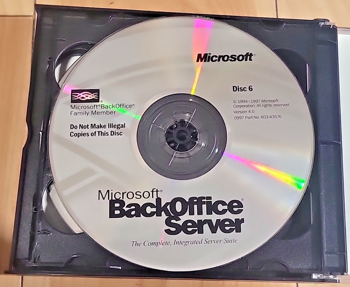 Microsoft BackOffice Server 2000 - Software 5 Clients - CD 6-Disc Set & Key READ