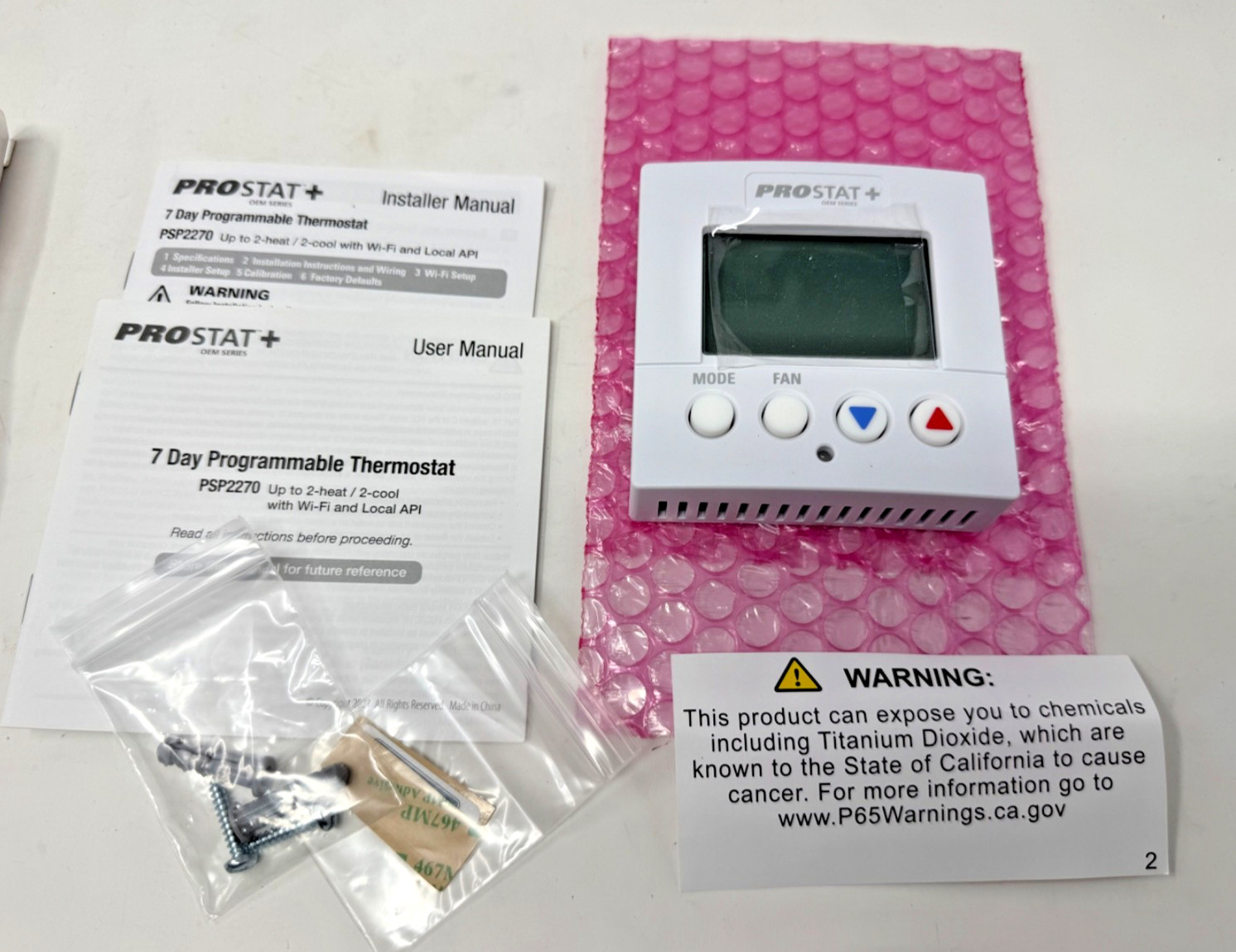 PROSTAT+ 7-Day Programmable Digital Thermostat PSP2270