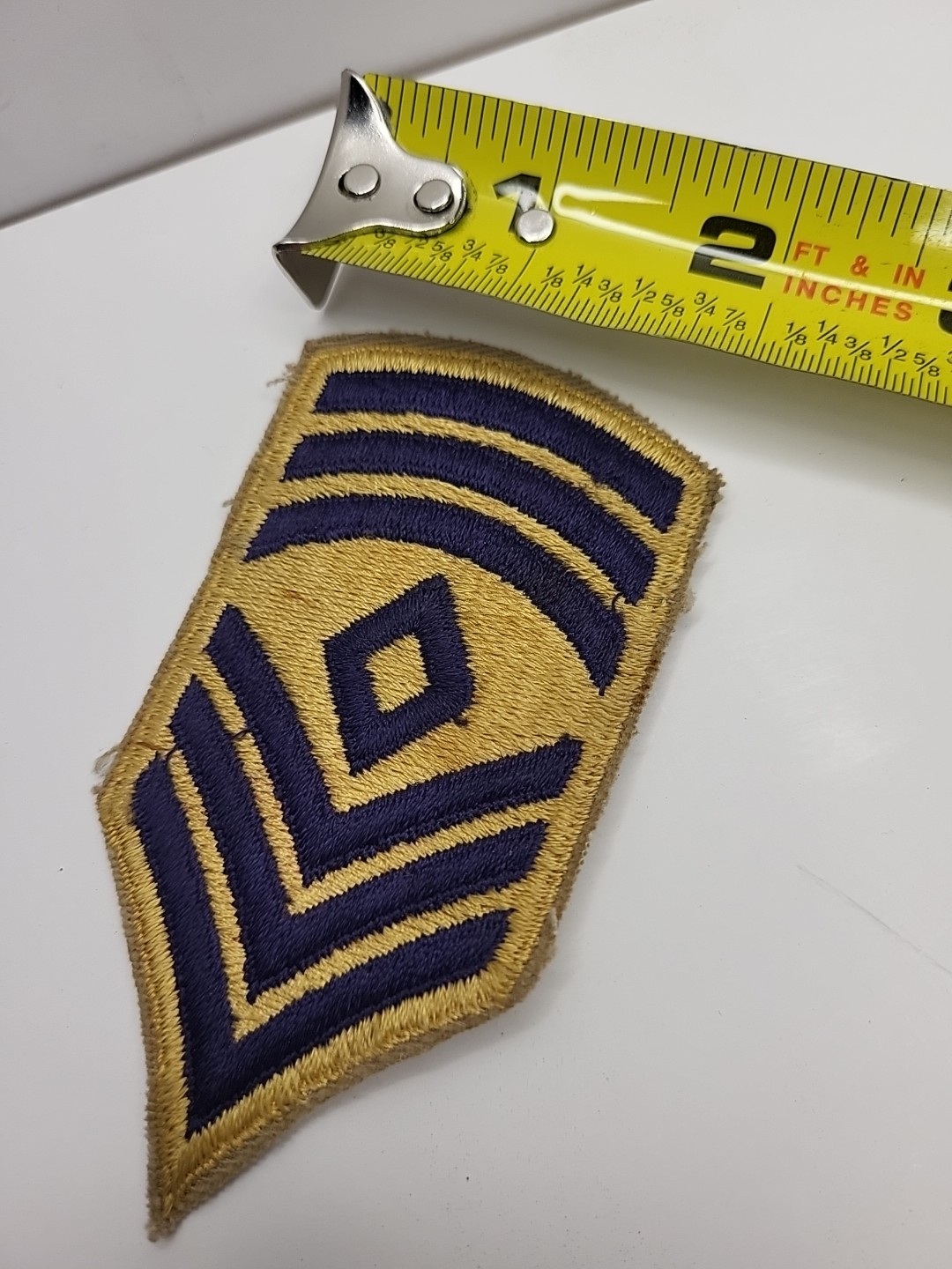 ORIGINAL US ARMY 1ST SERGEANT SLEEVE COMBAT RANK BLUE & GOLD
