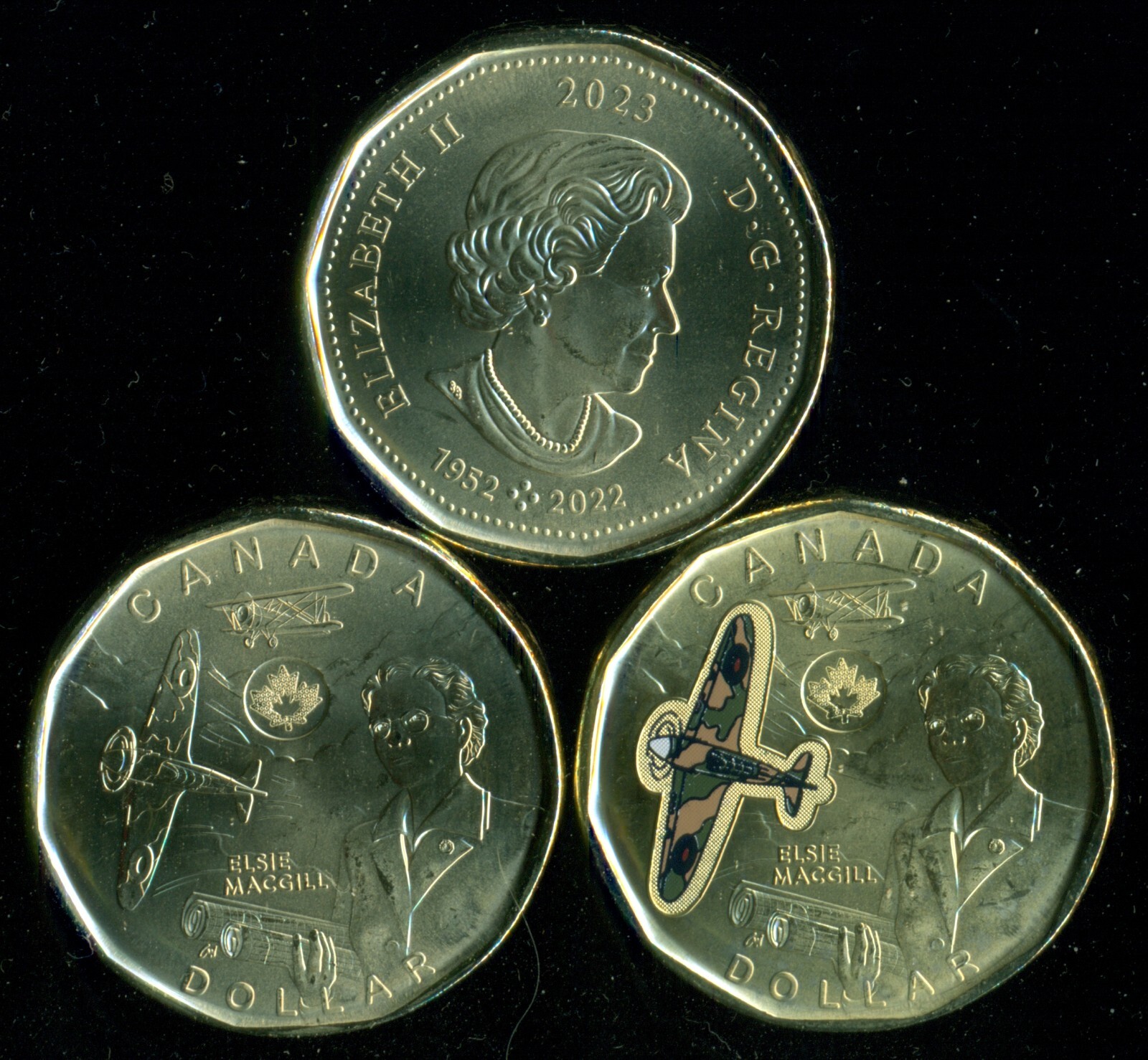 2023 Canada $1 Elsie MacGill, Both Colourized and Non-Colourized