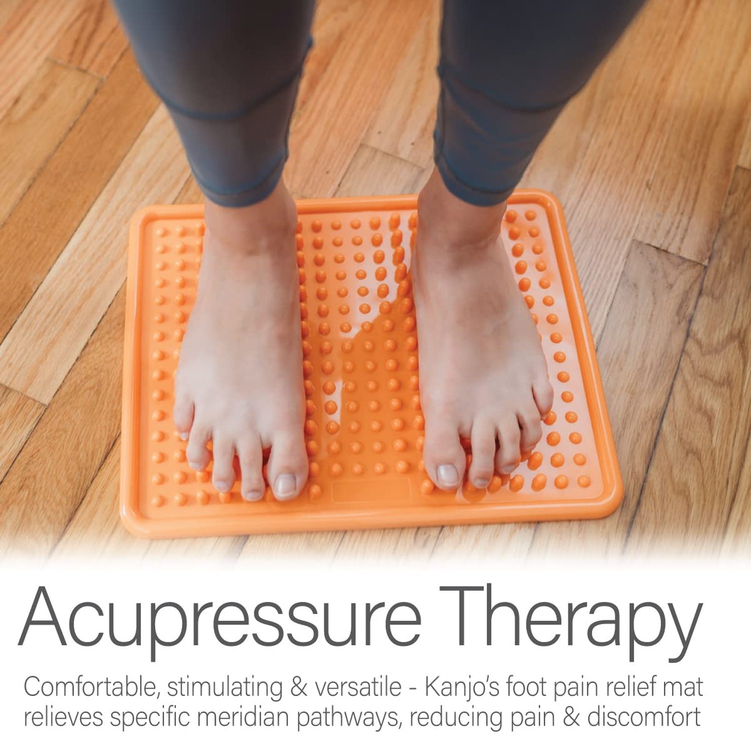 Kanjo Acupressure Foot Pain Relief Mat | Pressure Point Foot Massager for Pla...