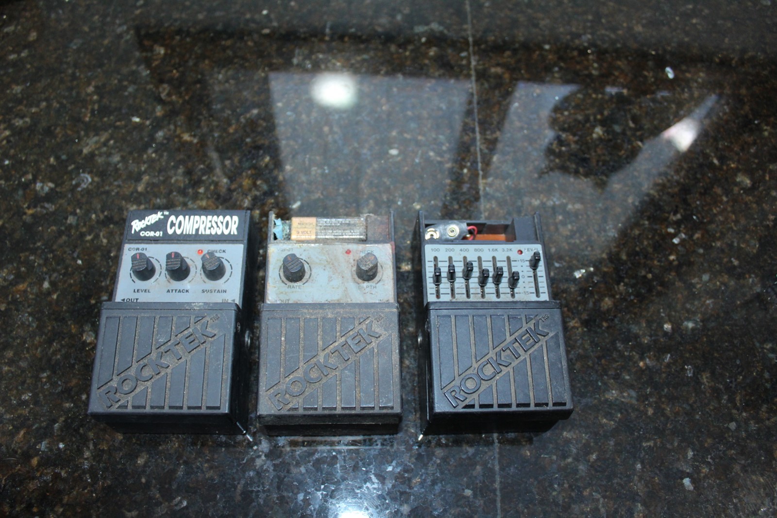 Vintage Rocktek Lot of 3 Different Foot Switches As Is Parts Repair