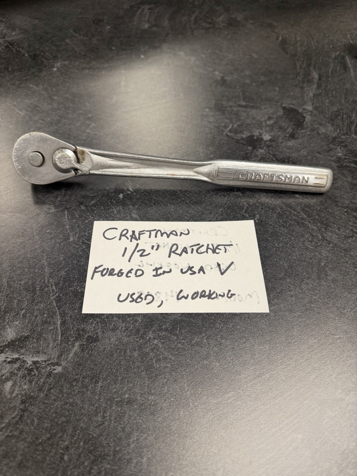 Craftsman v 1/2 Drive Pear Head Ratchet with Oil Port Vintage, Forged in USA