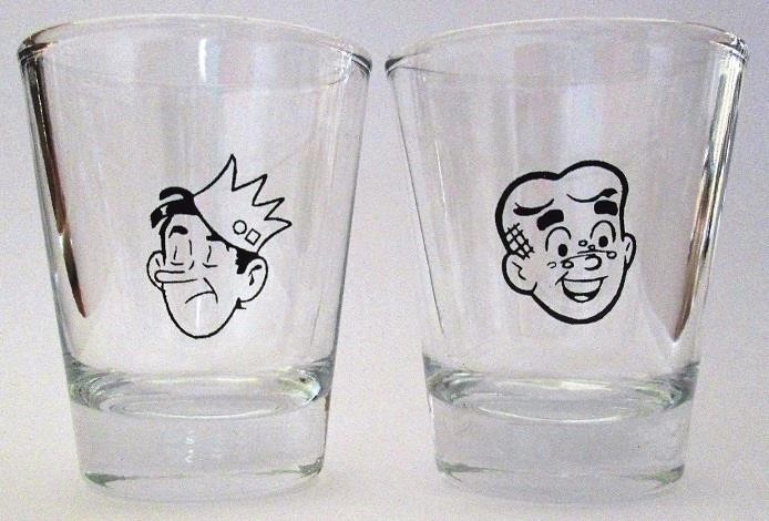 Set of 2 Archie & Jughead 1½oz. Shot Glasses