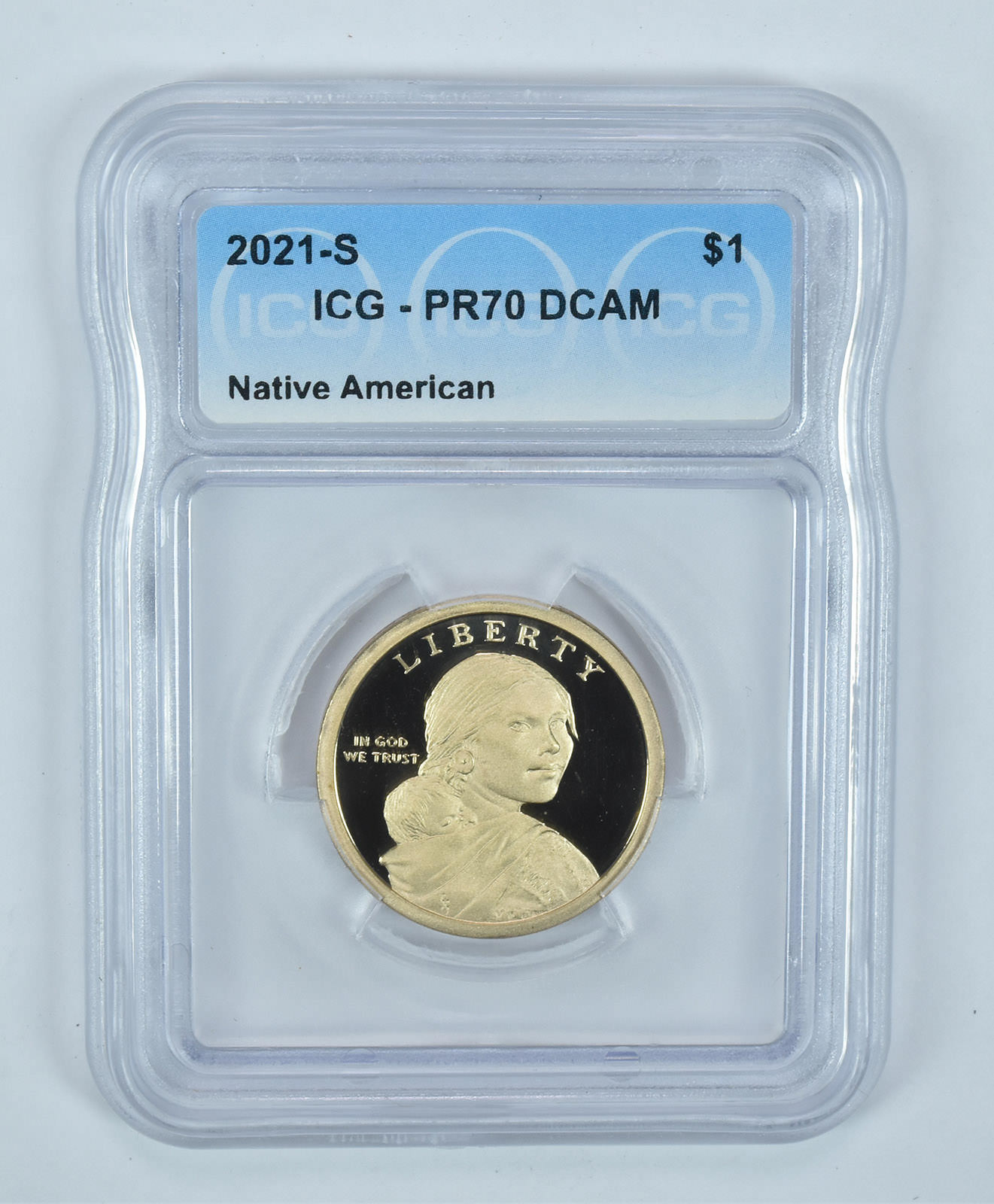 2021-S Sacagawea $1 Natives In Military PR70 DCAM ICG