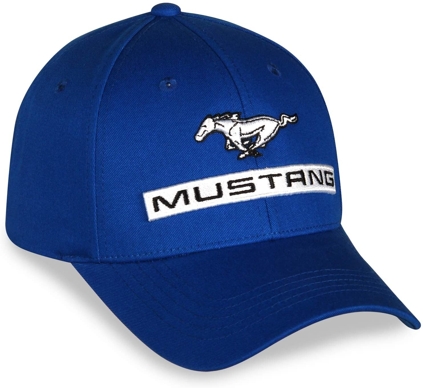 Ford Mustang Baseball Cap Logo Car Auto Racing Hat Blue Officially Licensed