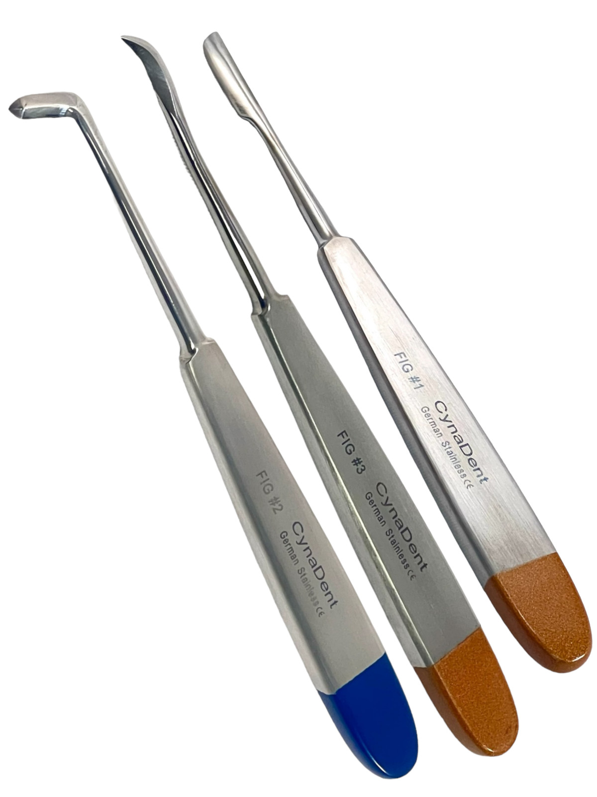 3pcs Dental CHOMPRET Root Elevator Set Oral Surgery PDL Luxating Tooth Loosening