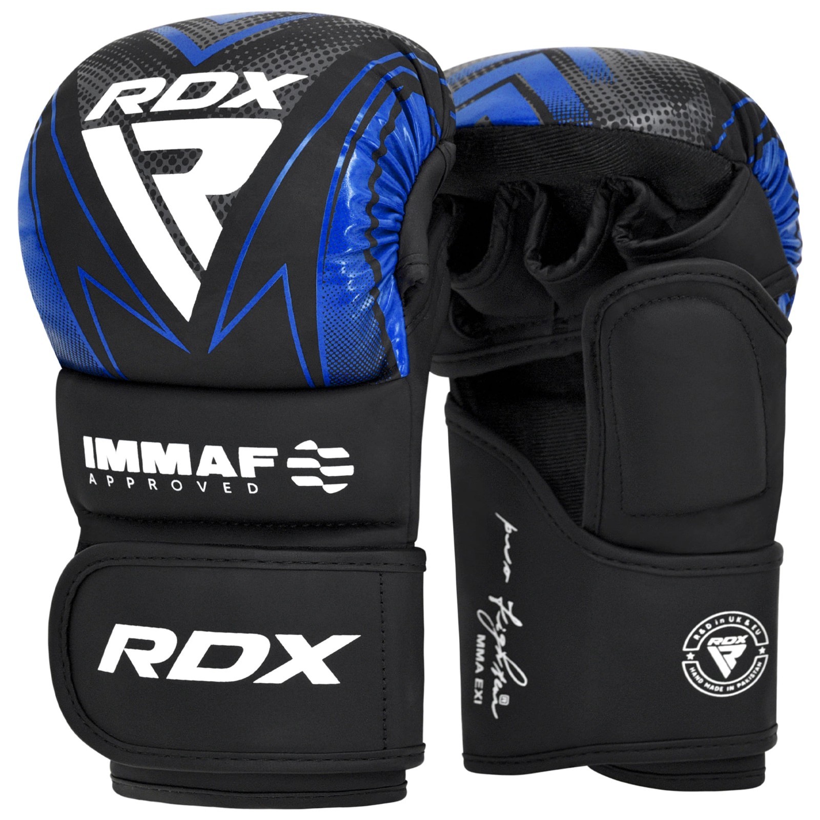 RDX IMMAF Approved Shooter Grappling Gloves Maya Hide Leather