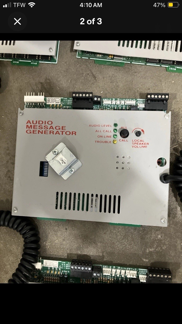 Notifier AMG-1 Audio Message Generator Fire Alarm System AFP-200 AFP-300 AFP-400