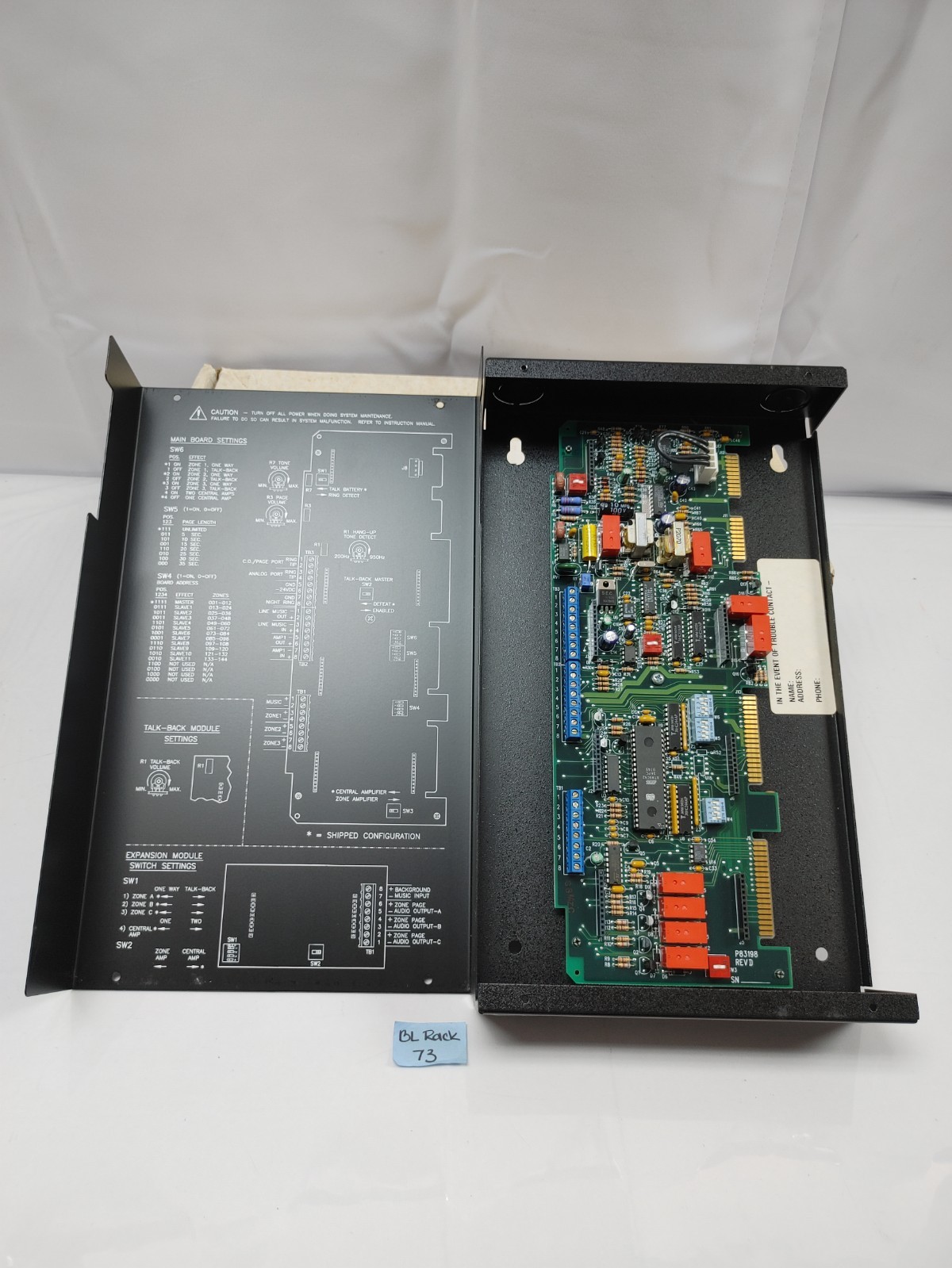 Wheelock MZC-144 Programmable Modular Zone Control System
