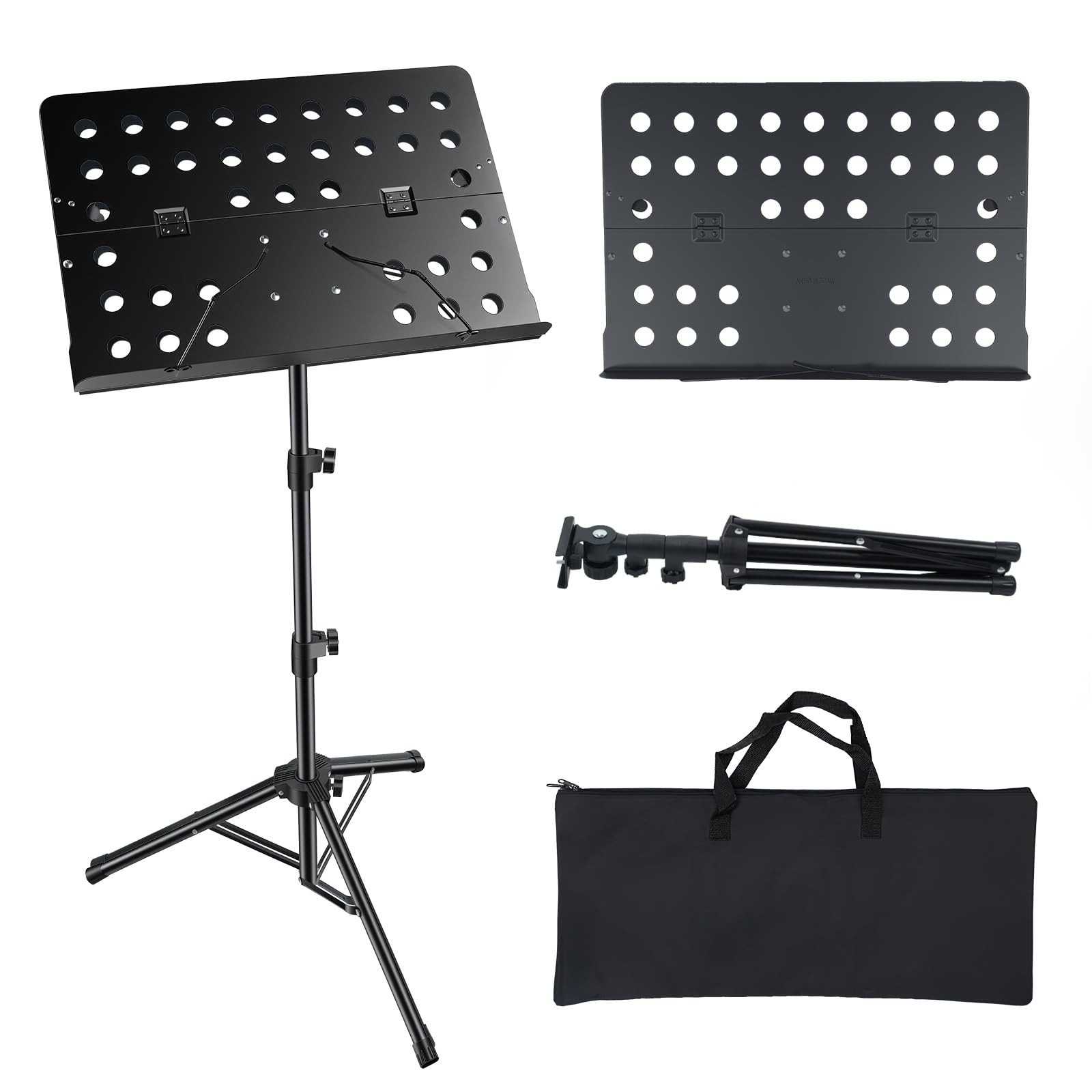 New Best Firstar Portable Music Stand,Sheet Stand with Carrying Bag30-56" Height