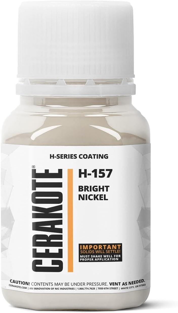 Cerakote H-Series Oven Cure H-157P Bright Nickel Ceramic Coating (16oz) Part B