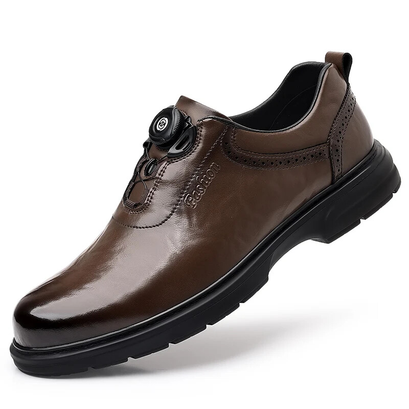 Men's Leather Oxford Shoes Formal Dress Lace Up Office Business Casual Footwear