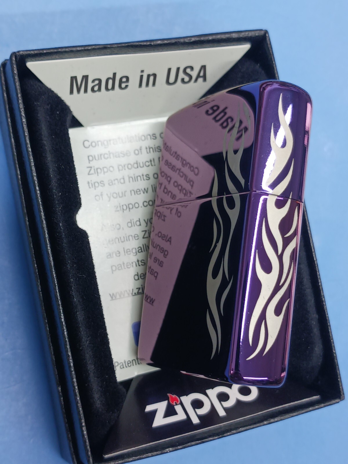 Zippo Abyss Pocket Lighter with Flame 24814