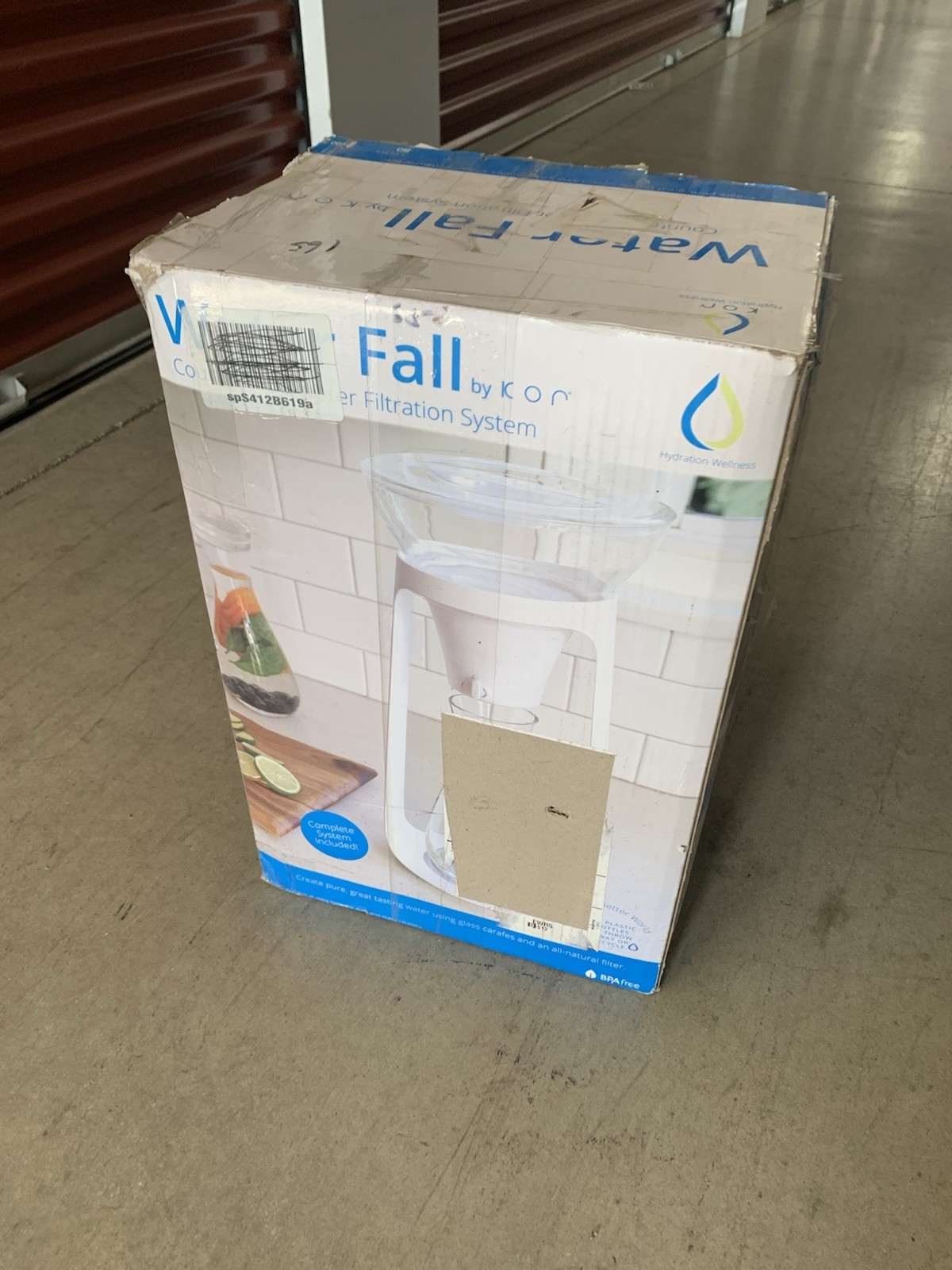 KOR Water Fall Countertop Water Filtration System Carbon 80 Gal Plastic Glass